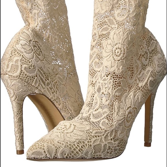 Charles by Charles David Sz 6 Women's Player Elastic Lace Boots - Picture 1 of 12